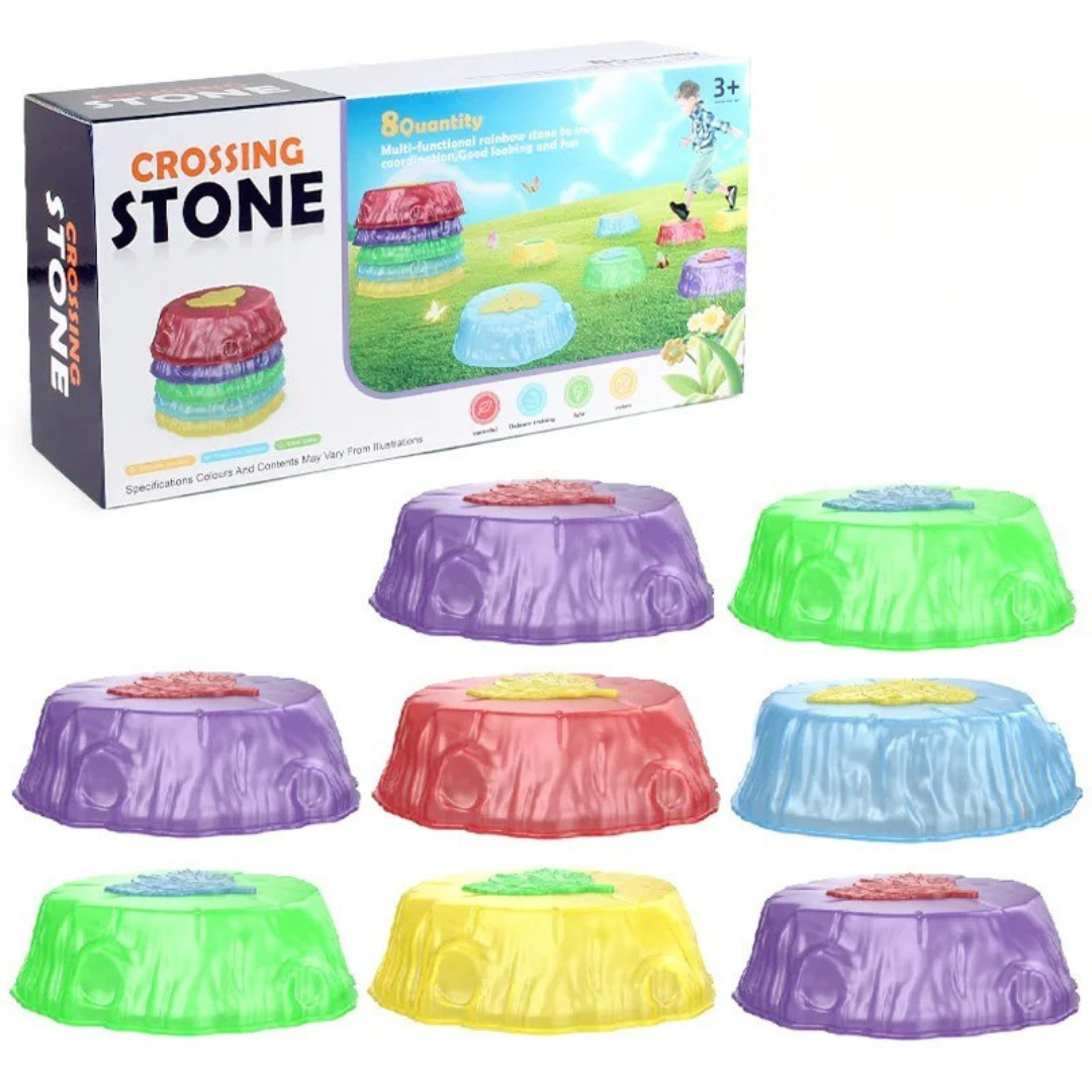 Crossing Stones™ - Hyppiminen ja tasapainottelu - Tasapainokivet valolla