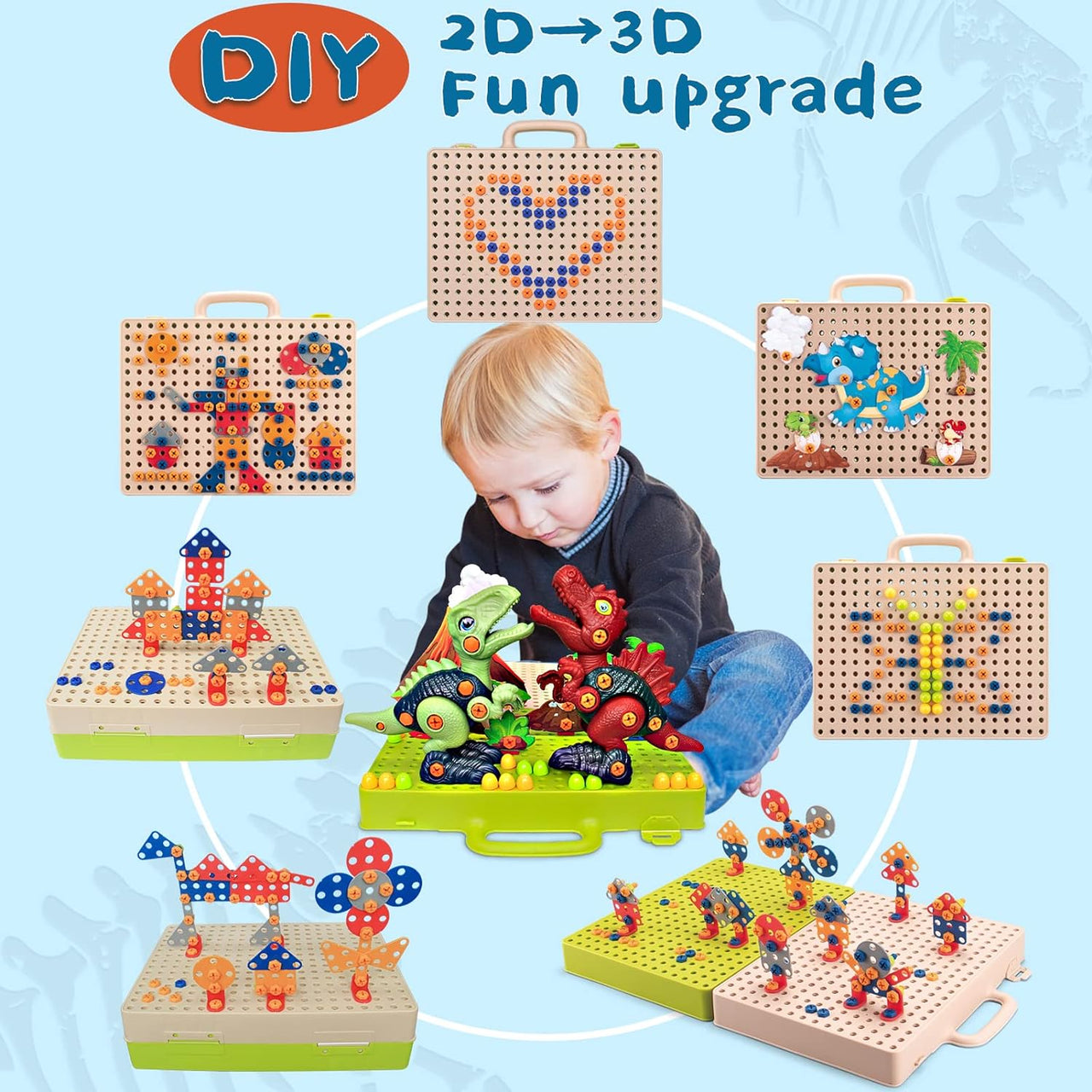 Little Dino Toolbox™ - Poraa & suunnittele - Dino Rakennuslelut