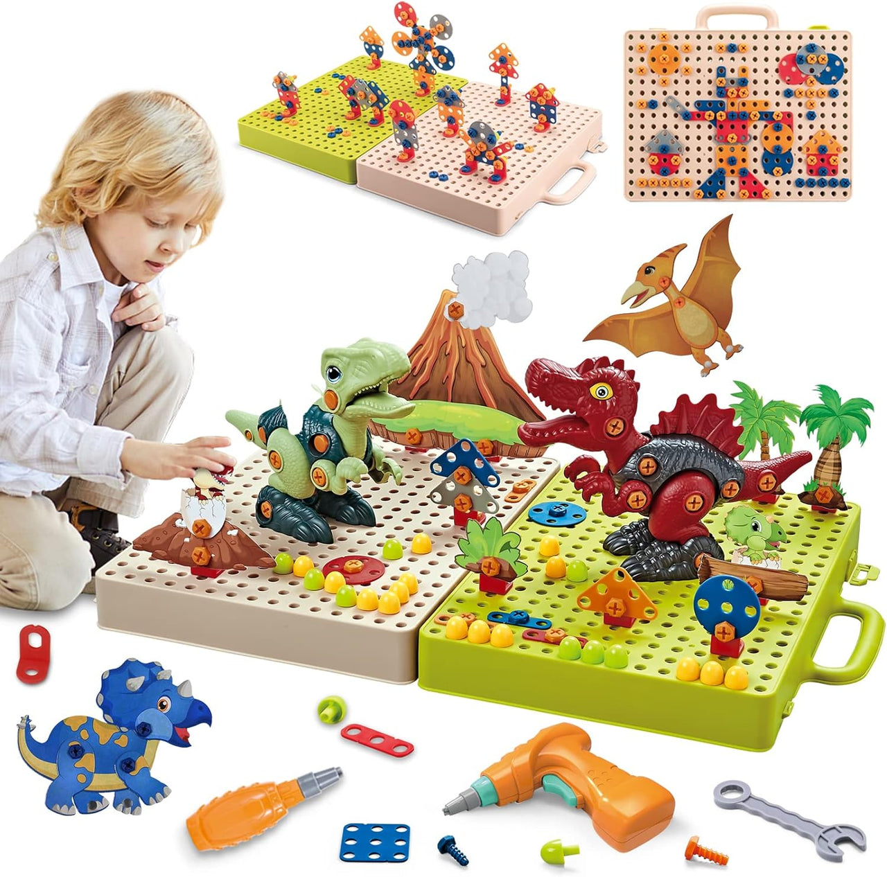 Little Dino Toolbox™ - Poraa & suunnittele - Dino Rakennuslelut