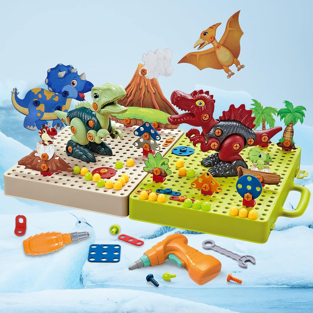 Little Dino Toolbox™ - Poraa & suunnittele - Dino Rakennuslelut