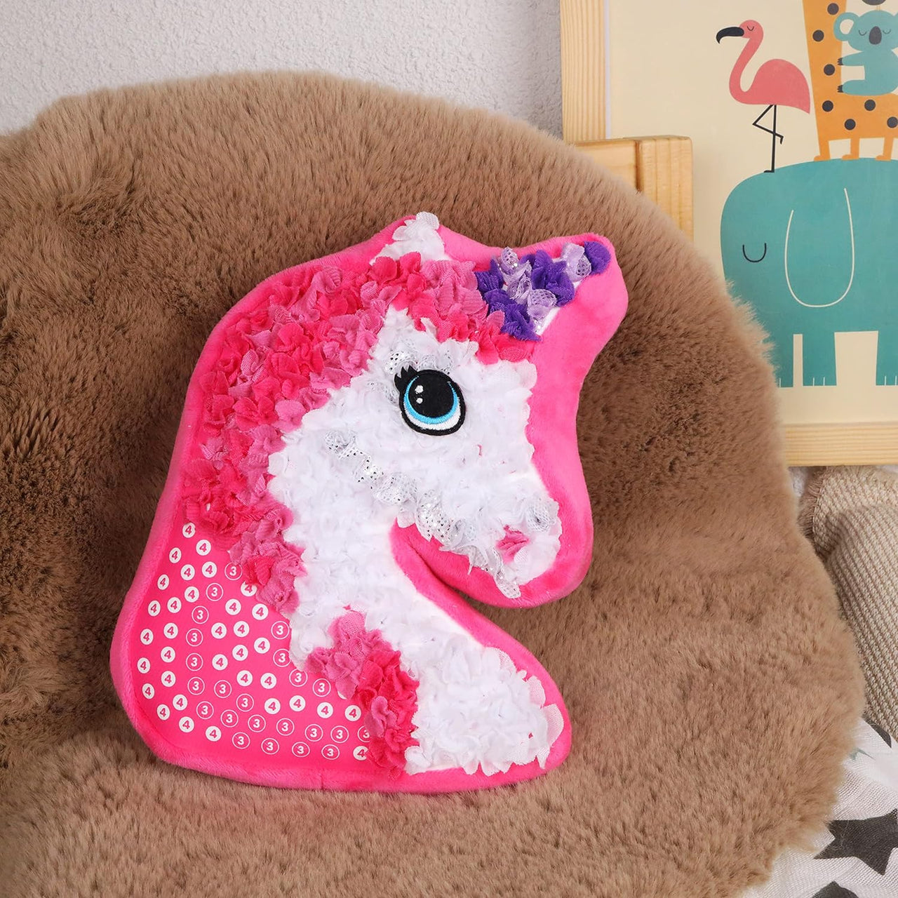 DIY Pillow™ - Pörröistä hauskaa- Pehmeä yksisarvinen tyyny