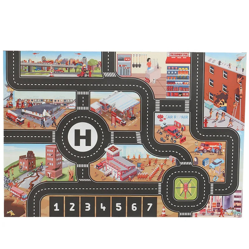 Car Adventure - Magic City Playmat™ - Kaupunki Auto leikkimatto