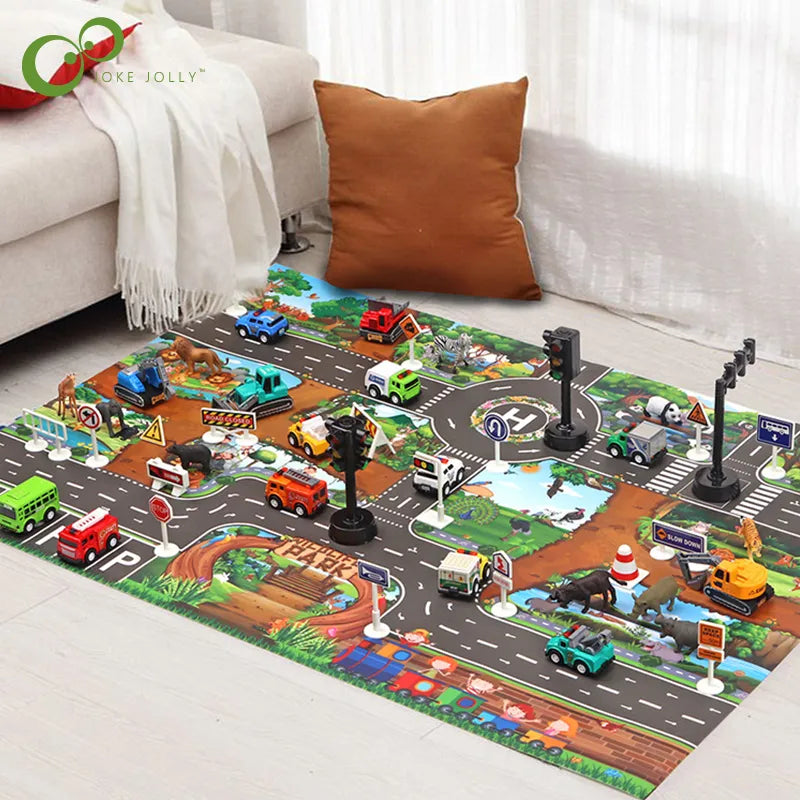Car Adventure - Magic City Playmat™ - Kaupunki Auto leikkimatto