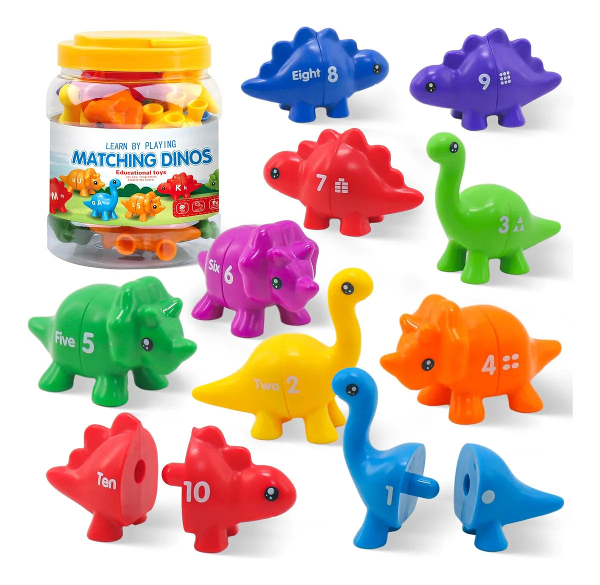 Matching Dino's – Hauska & opettavainen - Aakkoset ja numerot Dino Game - Dino-peli