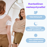 Thumbnail for SoftNest - Mukava, hengittävä ja turvallinen – ergonominen vauvan kantoliina