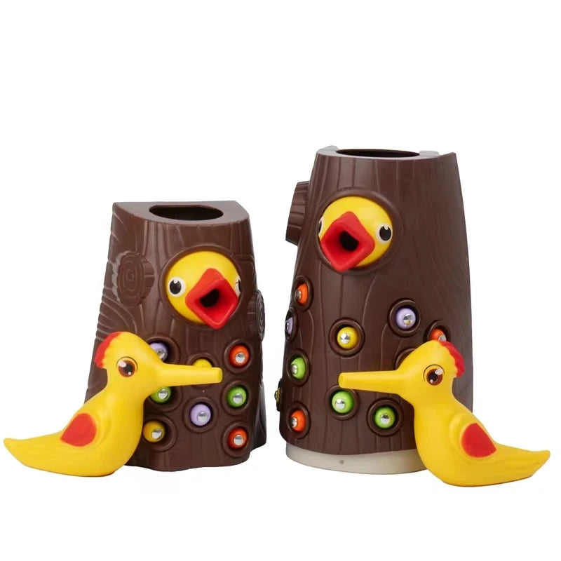 Magneettinen Woodpecker Game™ - Harjoittaa hienomotorisia taitoja - Magneettinen lautapeli