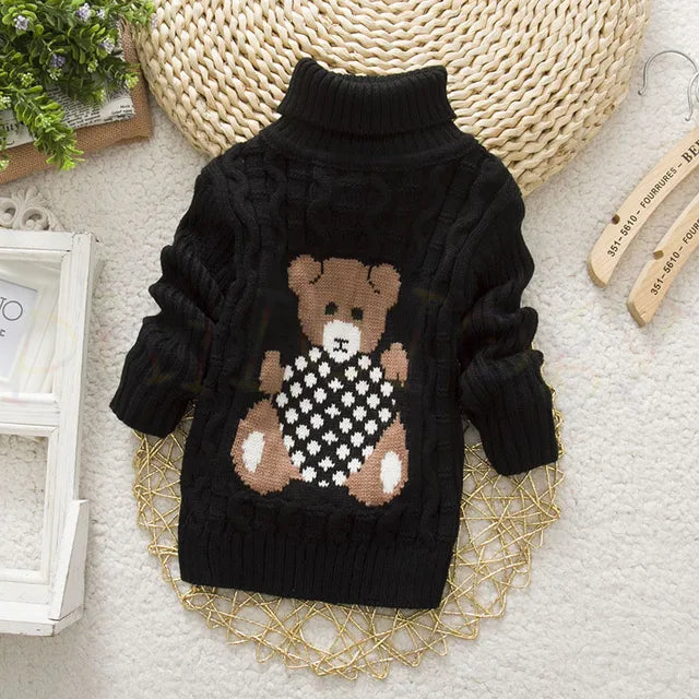 Mini Fashion™ - Lasten korkeakauluksinen neulepaita