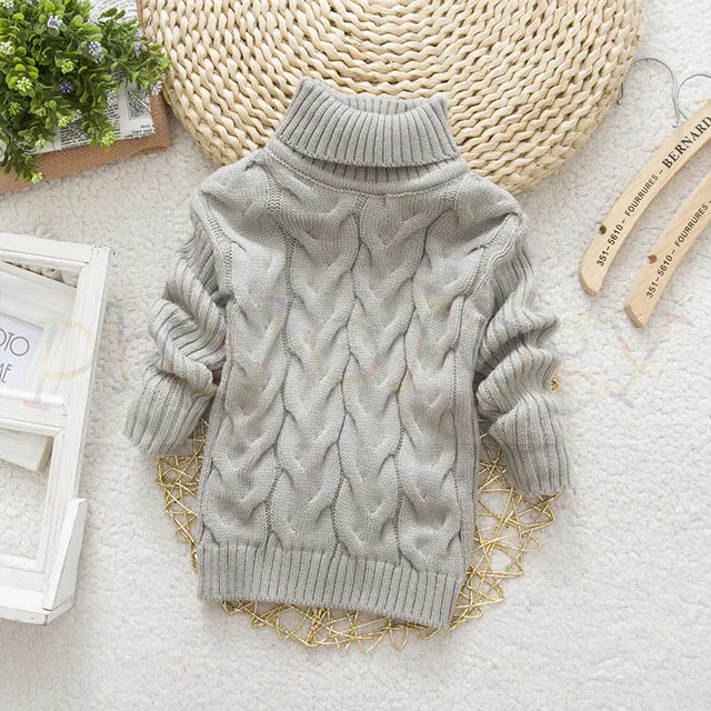 Mini Fashion™ - Lasten korkeakauluksinen neulepaita
