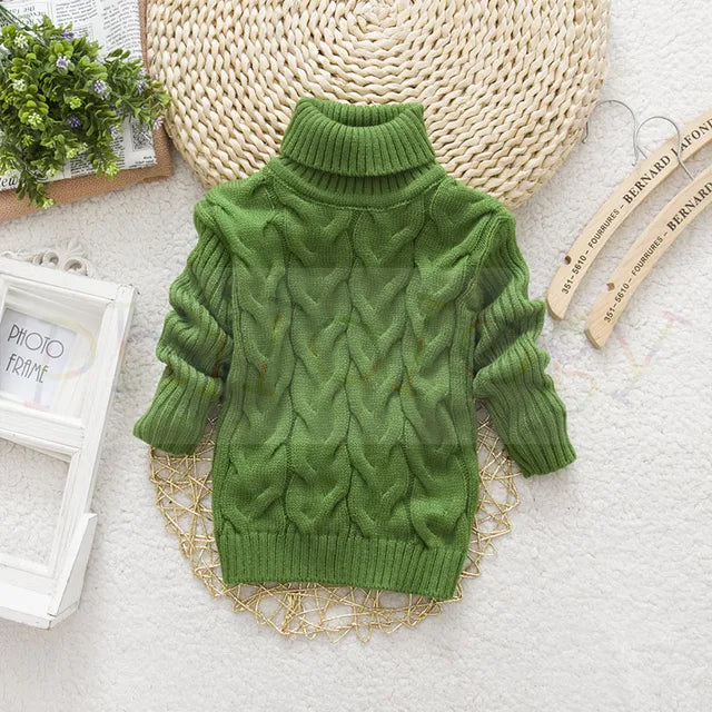 Mini Fashion™ - Lasten korkeakauluksinen neulepaita