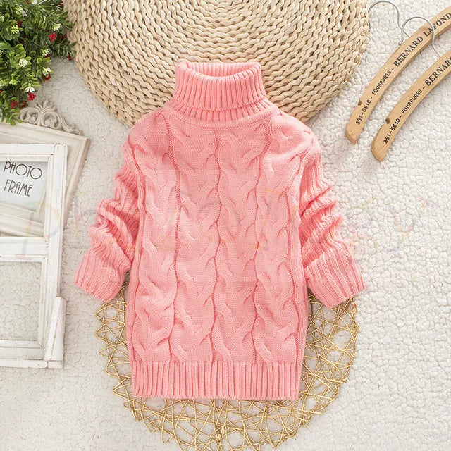 Mini Fashion™ - Lasten korkeakauluksinen neulepaita