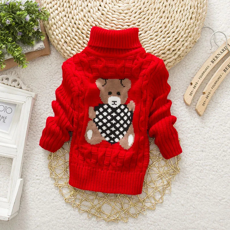 Mini Fashion™ - Lasten korkeakauluksinen neulepaita