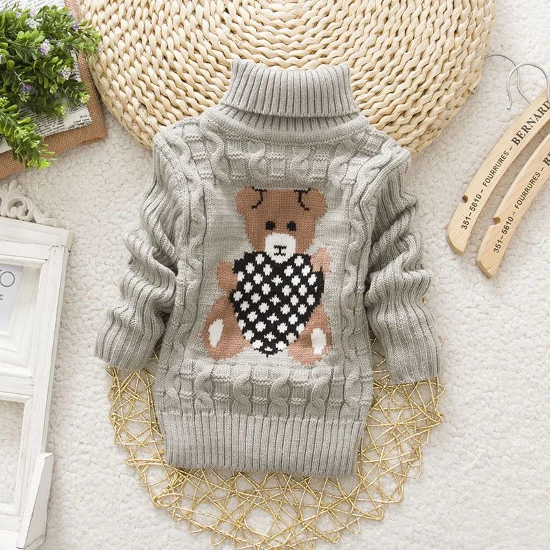 Mini Fashion™ - Lasten korkeakauluksinen neulepaita
