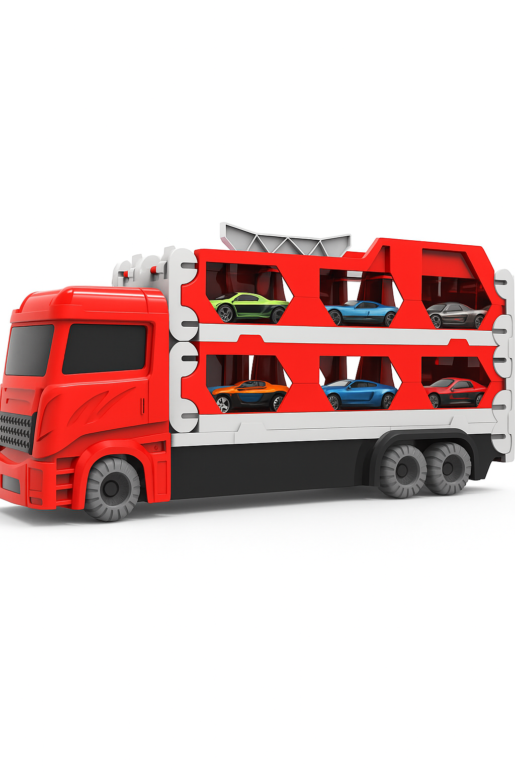 Mega Transporter - 9-in-1 Kilpailunautinto - Muunneltava leluauto