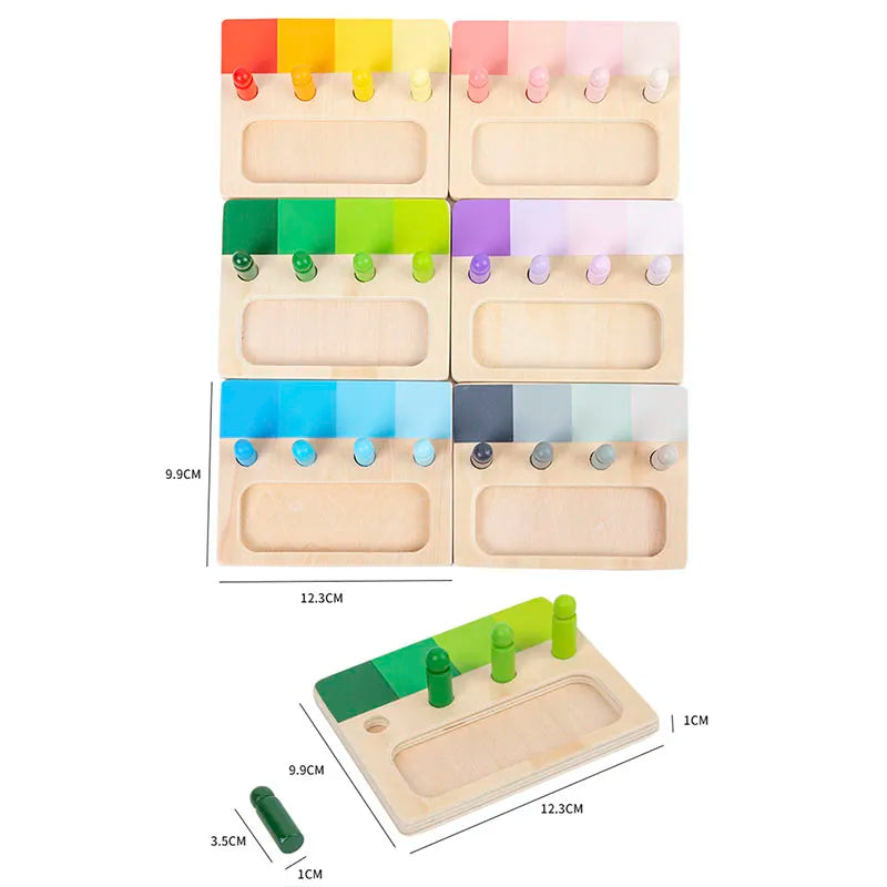 Woods™ - Värikäs Montessori - Puinen oppimistaulu