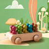 Pop & Roll – Motoriset taidot ja fantasia – Puiset nuket auto setti