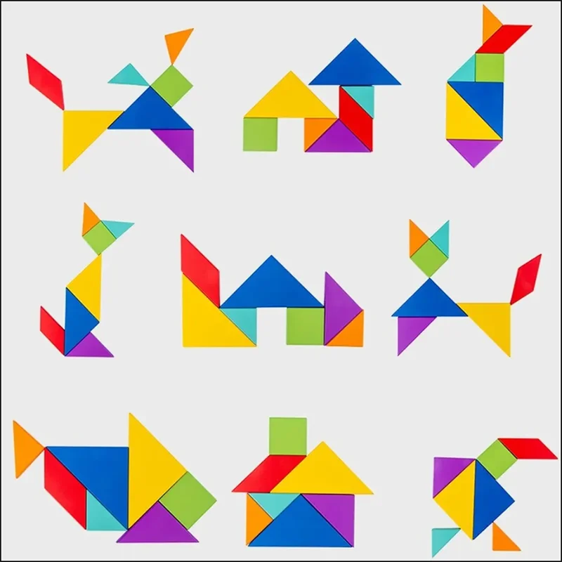Woods™ - Rohkaise loogista ajattelua - Puinen Tangram-palapeli