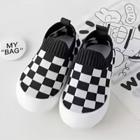Thumbnail for Mini Fashion™ - Ihana ruutukuvio - Joustava slip-on kenkä lapsille