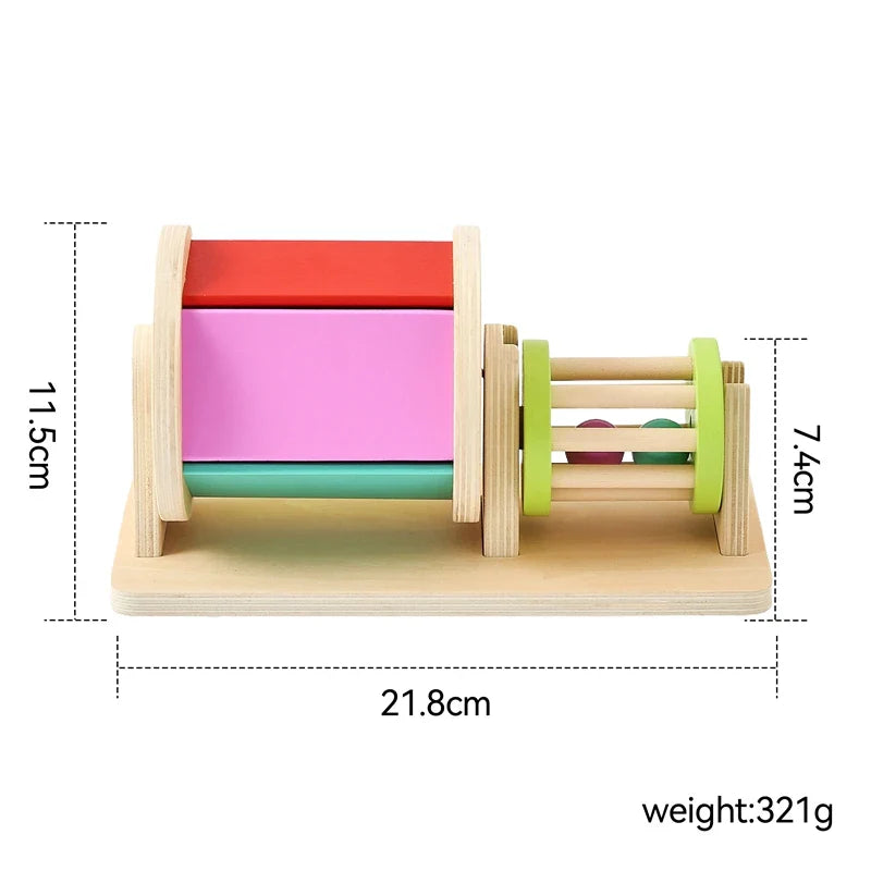 Sensory Drum™ – Värit ja muodot - Puinen Montessori-lelu