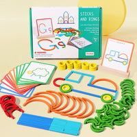 Thumbnail for Sticks & Rings – Hoikka & luova – Puiset muodot palapeli