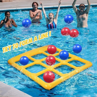 Thumbnail for Pool Tic Tac Toe – Värikäs ja hauska - allas Neljä peräkkäin -leikkisetti
