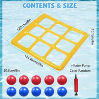 Thumbnail for Pool Tic Tac Toe – Värikäs ja hauska - allas Neljä peräkkäin -leikkisetti