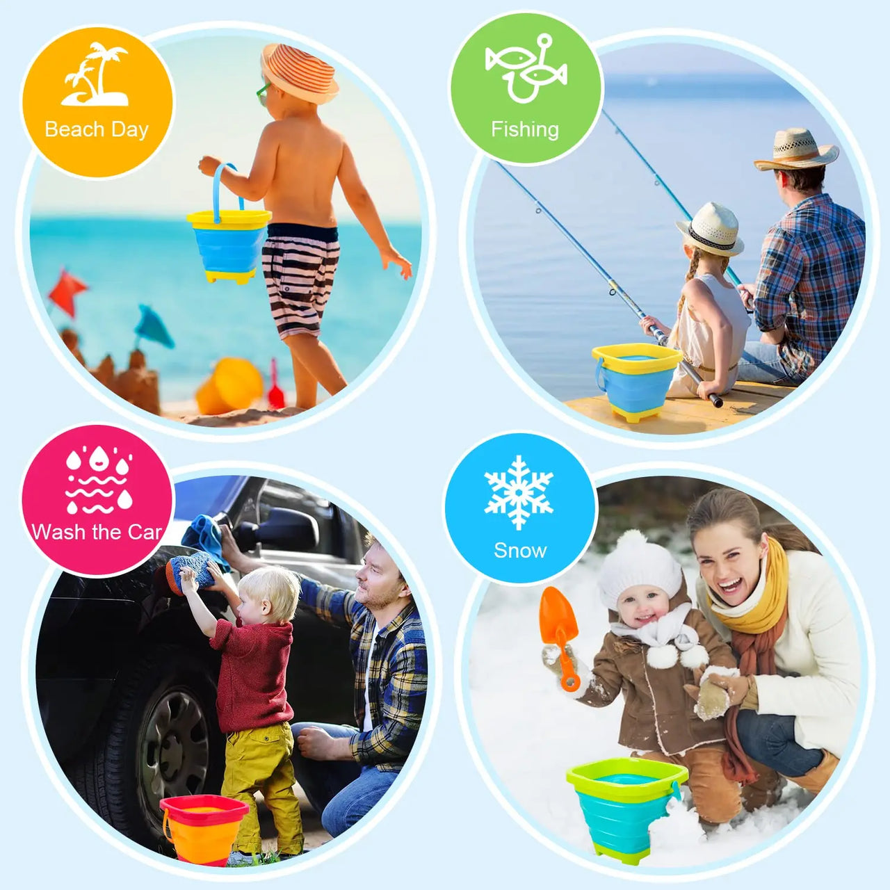 Foldable Bucket™ - Taitettava lomahauskuus - Taitettava ämpäri