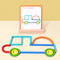 Thumbnail for Sticks & Rings – Hoikka & luova – Puiset muodot palapeli