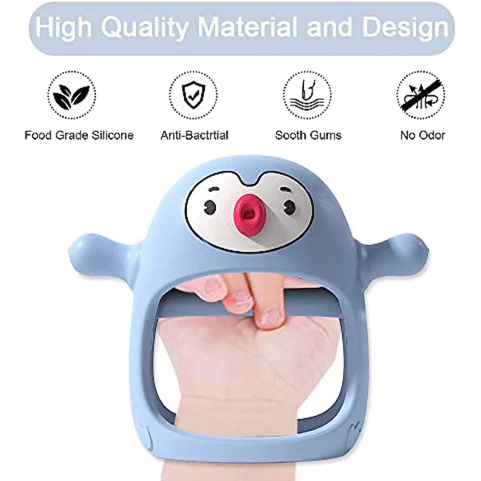 Penguin Teether™ - Rauhoittava ikenille - Silikoni pururengas vauvoille