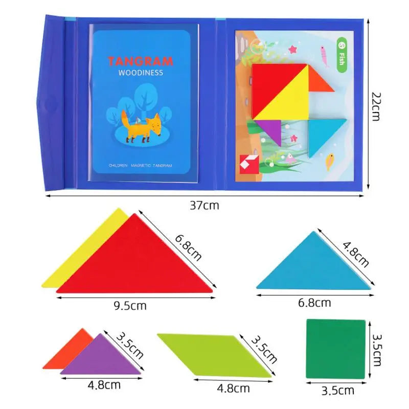 Woods™ - Rohkaise loogista ajattelua - Puinen Tangram-palapeli