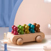 Pop & Roll – Motoriset taidot ja fantasia – Puiset nuket auto setti