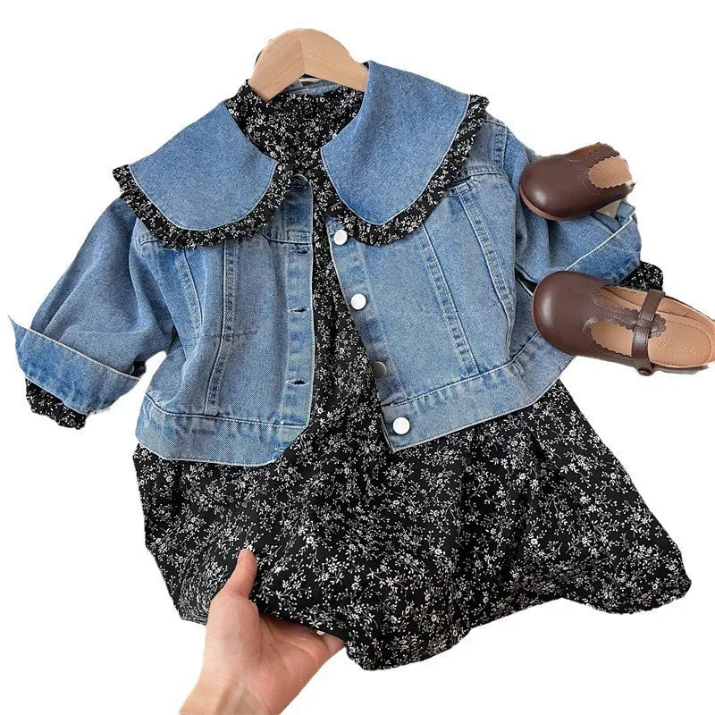 Mini Fashion™ - Lasten farkkutakki + mekko
