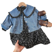 Thumbnail for Mini Fashion™ - Lasten farkkutakki + mekko