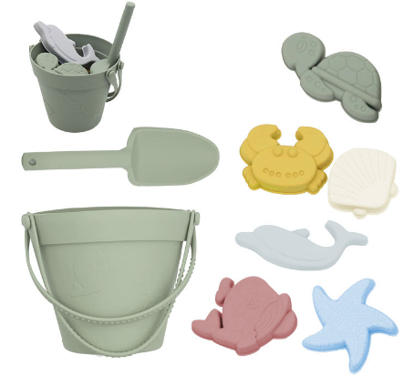 Silicone Beach Set™ - Hiekkaseikkailu -  Rantalelusetti