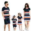 Mini Fashion™ - Hauskaa koko perheelle - Perhesetti raidallinen oloasu