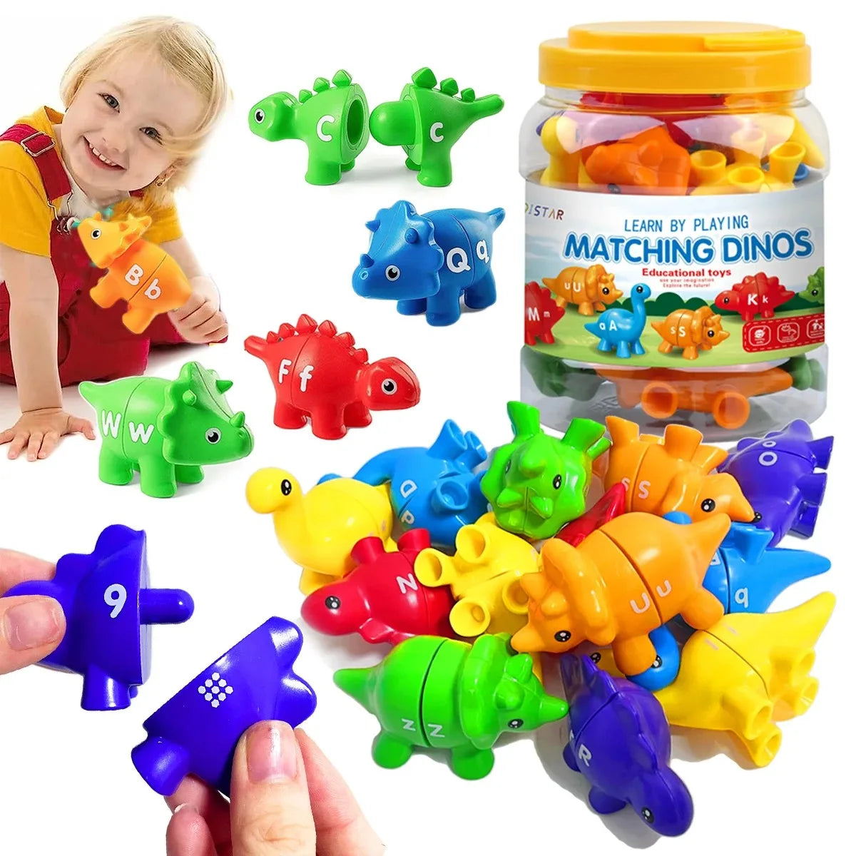 Matching Dino's – Hauska & opettavainen - Aakkoset ja numerot Dino Game - Dino-peli