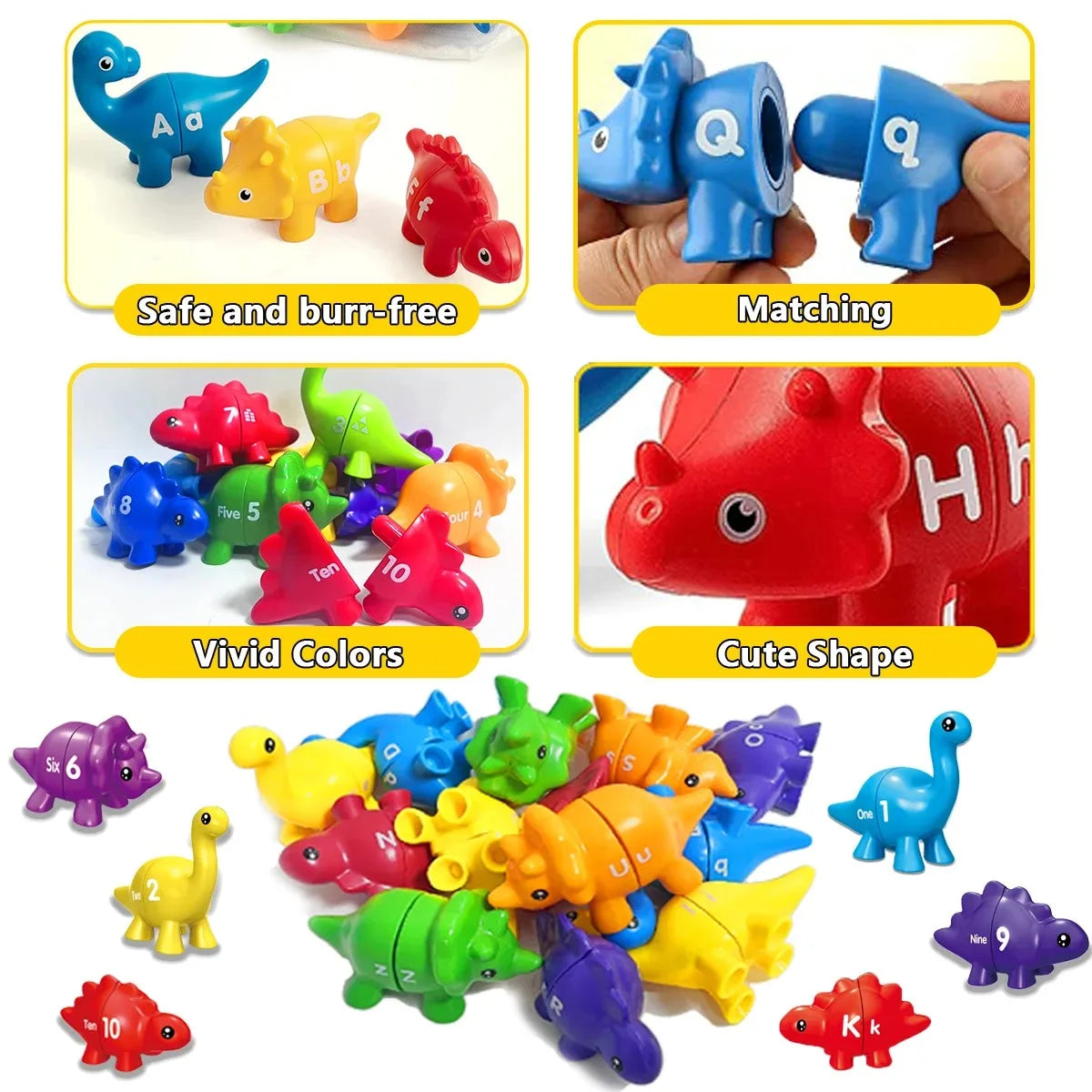 Matching Dino's – Hauska & opettavainen - Aakkoset ja numerot Dino Game - Dino-peli