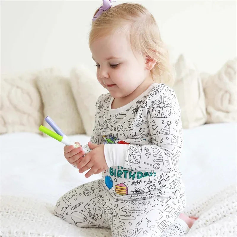 DIY Pajama Set™ – Väri & unelma – Colours Lasten pyjamasetti