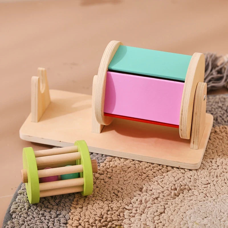 Sensory Drum™ – Värit ja muodot - Puinen Montessori-lelu