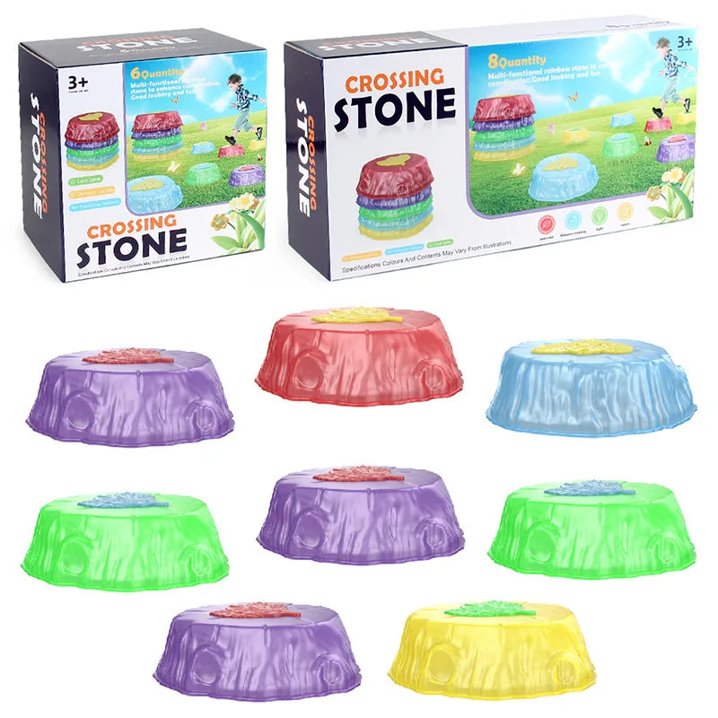 Crossing Stones™ - Hyppiminen ja tasapainottelu - Tasapainokivet valolla