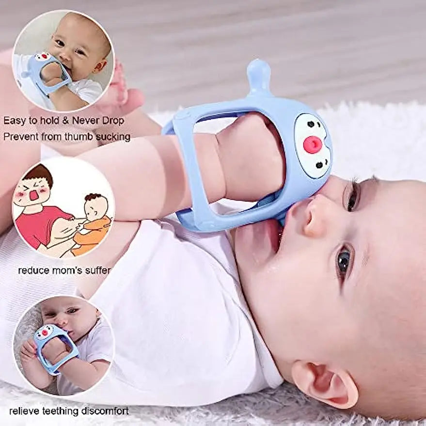 Penguin Teether™ - Rauhoittava ikenille - Silikoni pururengas vauvoille