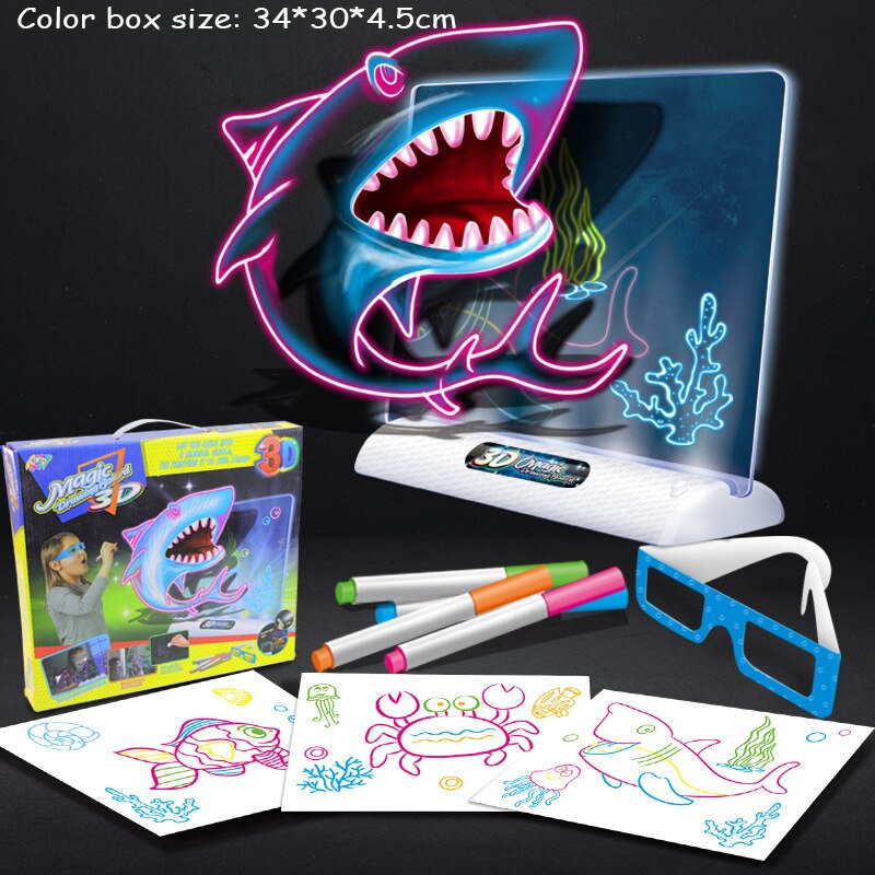 Magic Drawing Board™ - Hehkuvaa taidetta - Valaiseva 3D-piirustuslauta