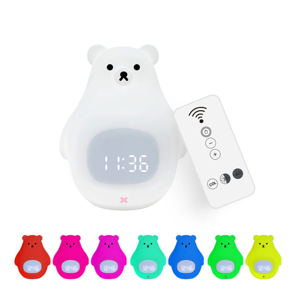 Bear Alarm™ - Suloinen herätyskello yövalolla - Nalle-herätyskello