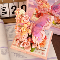 Thumbnail for BloomBook – Romanttinen ja luova – 3D-kukkakirja, jossa on ruusuja ja perhosia
