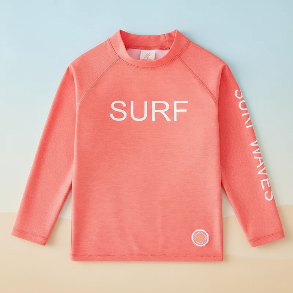 SunShield – Suojaava ja joustava – lasten pitkähihainen surffipaita, UPF 50+