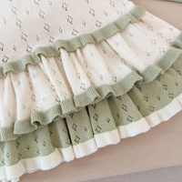 Thumbnail for MiniBelle – Tyylikäs ja pehmeä – Neulottu vauvanmekko, jossa on röyhelökoriste