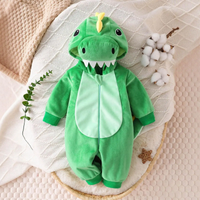 Thumbnail for RoarBuddy – Söpö ja leikkisä – vauvan dinosaurus-onesie, jossa on huppu