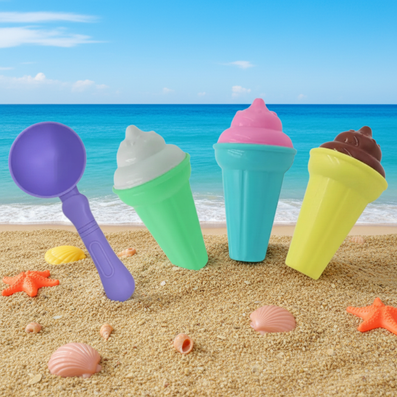BeachFun – Hiekkahupia & Luovuutta – Ranta-jäätelökauha-leikkisetti