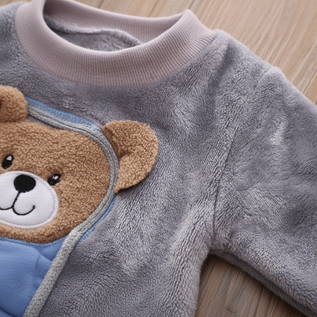 CozyBear – Lämmin ja pehmeä – Lasten verryttelypuku, jossa on karhukuvio