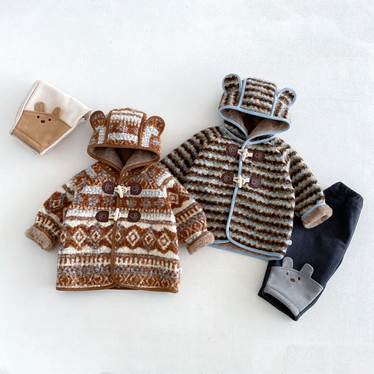 LittleWarm – Viihtyisä ja tyylikäs – Fair Isle -kuvioinen talvitakki