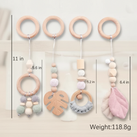 Thumbnail for Wooden Baby Rattle Toy – Aistien kehittymistä tukeva ja turvallinen – Vauvojen liikuntatunti